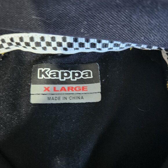 Kappa Can Am Polo Shirt Men's XL Short Sleeve 3 Button Collared Black Yellow - Picture 12 of 12